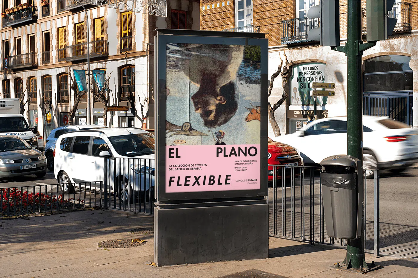 El plano flexible street advertising