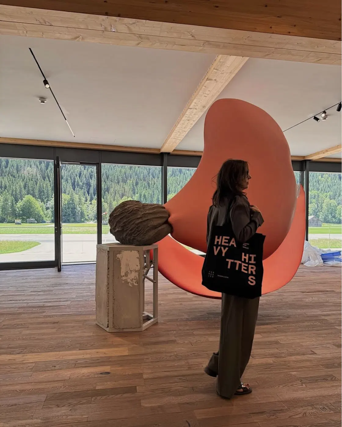 Heavy Hitters tote bag in the exhibition